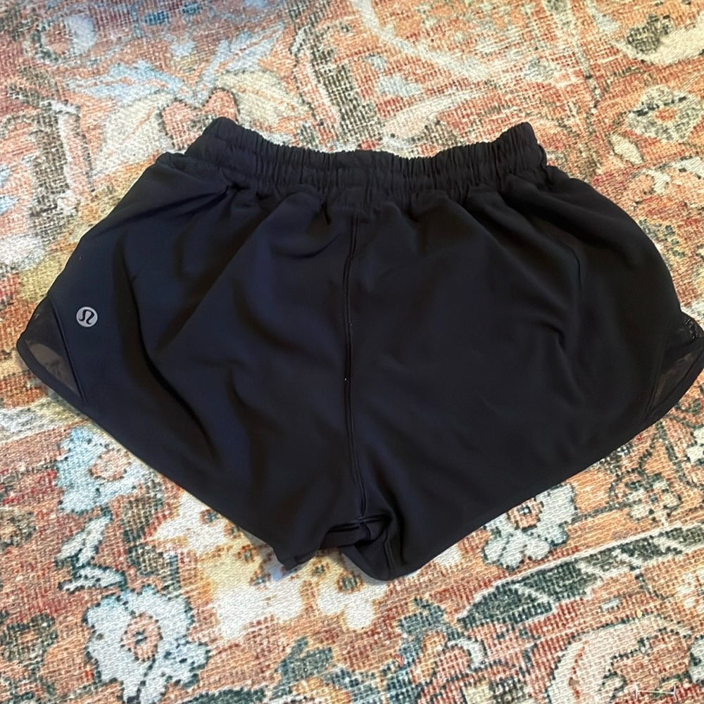 Black lululemon running shorts